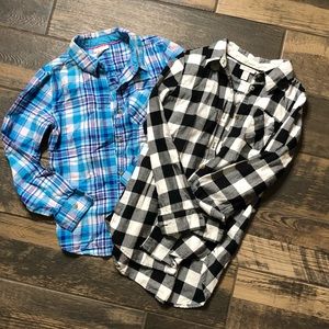 2 girls Flannel Shirts